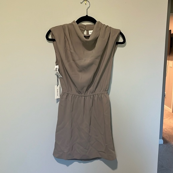 Carter sleeveless babaton dress in taupe - Picture 2 of 7